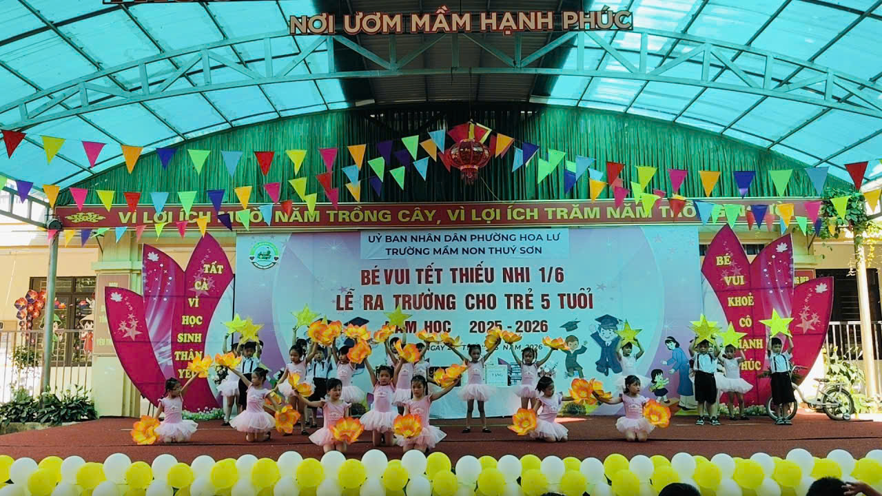 Ảnh Bé vui tết thiếu nhi 1/6- Lễ ra trường cho trẻ 5 tuổi