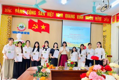 TỔNG KẾT CÔNG TÁC THỰC TẬP SƯ PHẠM GIAI ĐOẠN 2 NGÀNH GIÁO DỤC MẦM NON LỚP D15MN2 TRƯỜNG ĐẠI HỌC HOA LƯ VỀ THỰC TẬP  TẠI TRƯỜNG MẦM NON THÚY SƠN