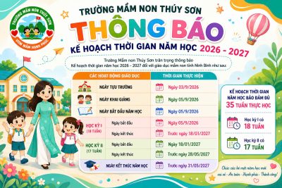 Thông báo kế  hoạch thời gian năm học 2026-2027