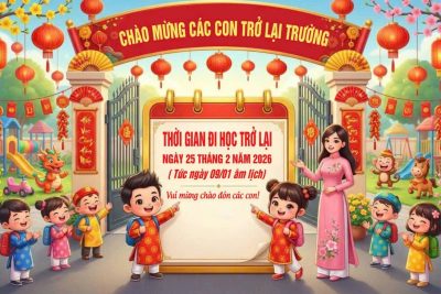 Thông báo đi học trở lại sau Tết âm lịch