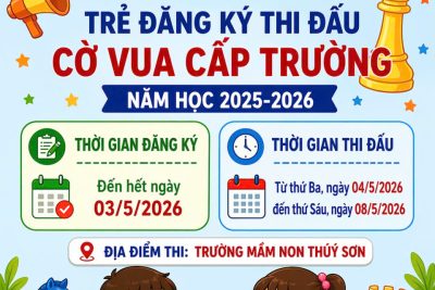 Thông báo đăng ký dự thi giải vô địch cờ vua cấp trường năm học 2025 – 2026